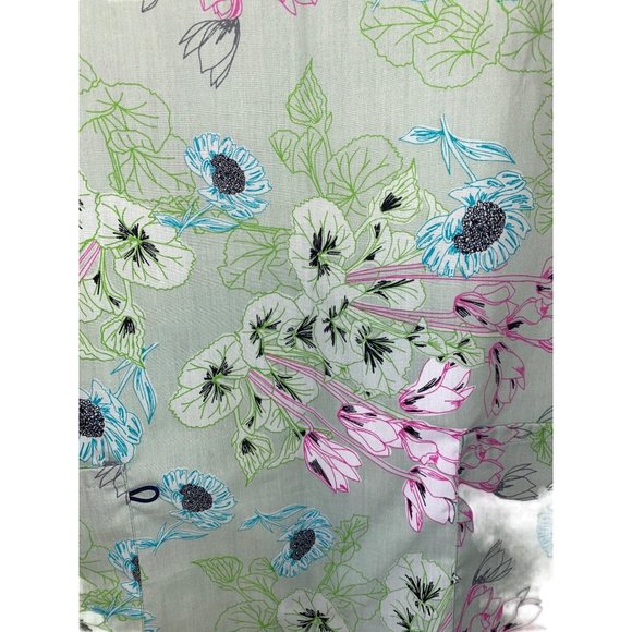 Medical Scrub Top Med Zikit Flowers - Picture 5 of 6